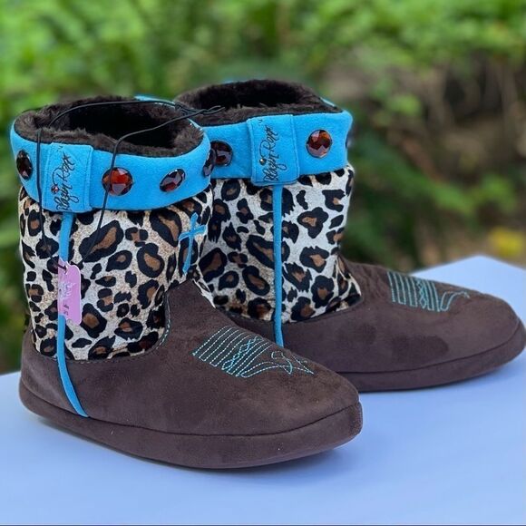 BLAZIN ROXX Embellished Cowboy Boot Slippers - Picture 6 of 11